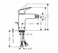 HANSGROHE LOGIS 100 BIDE